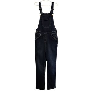 HANNA ANDERSSON DARK WASH STRETCH DENIM OVERALLS SZ 10